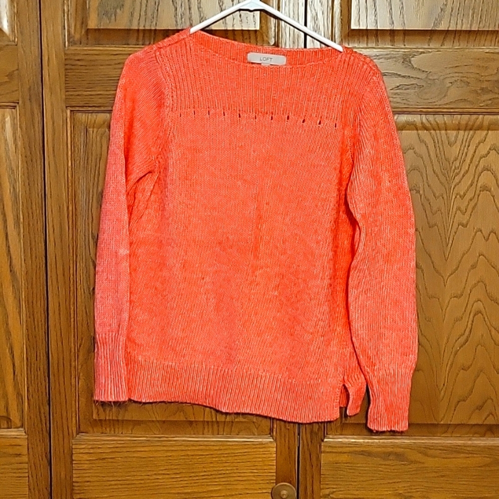 Coral knit sweater
